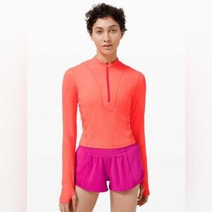 Lululemon Gloss Trim Run 1/2 Zip Long Sleeve